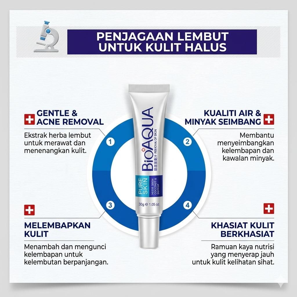 BioAqua Pure Skin Acne Removal Cream - Image 4